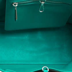 Pre Owned Michael Michael Kors Green Saffiano Leather Jetset Tote