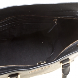 Pre Owned Michael Michael Kors Black Saffiano Leather Medium Selma Tote