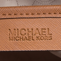 Pre Owned Michael Michael Kors Brown Saffiano Leather Medium Selma Top Handle Bag