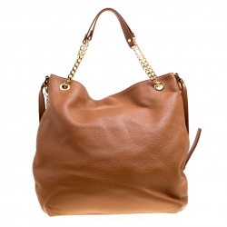 Pre Owned حقيبة مايكل كورس سلسلة جت ست جلد بنية