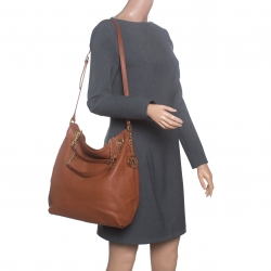 Pre Owned حقيبة مايكل كورس سلسلة جت ست جلد بنية