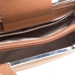 Michael Michael Kors Brown Leather Top Handle Bag