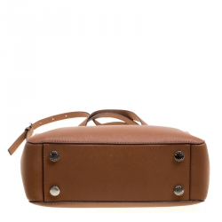 Michael Michael Kors Brown Leather Top Handle Bag