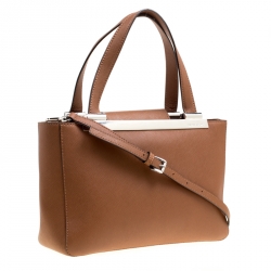 Michael Michael Kors Brown Leather Top Handle Bag