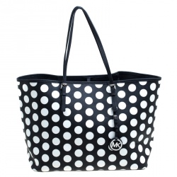 MICHAEL Michael Kors Polka Dot Tote Bag in Black