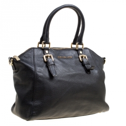 Pre Owned Michael Michael Kors Black Leather Ciara Tote