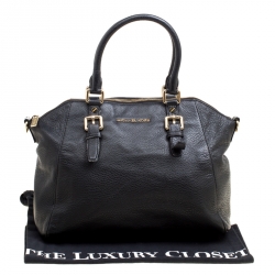 Pre Owned Michael Michael Kors Black Leather Ciara Tote