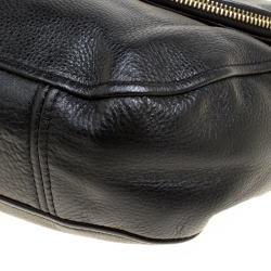 Pre Owned Michael Michael Kors Black Leather Bedford Top Handle Bag