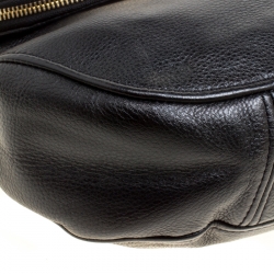 Pre Owned Michael Michael Kors Black Leather Bedford Top Handle Bag