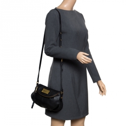 Pre Owned Michael Michael Kors Black Leather Bedford Top Handle Bag