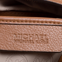 Pre Owned حقيبة كتف مايكل مايكل كورس شراشيب بدفورد جلد بنية