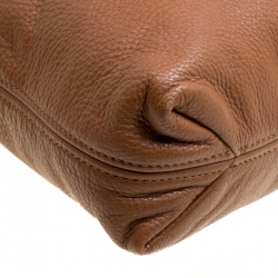 Pre Owned حقيبة كتف مايكل مايكل كورس شراشيب بدفورد جلد بنية