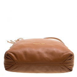 Pre Owned حقيبة كتف مايكل مايكل كورس شراشيب بدفورد جلد بنية