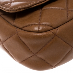 Pre Owned Michael Michael Kors Brown Quilted Leather Shoulder Bag