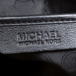 Pre Owned Michael Michael Kors Black Leather Top Handle Bag