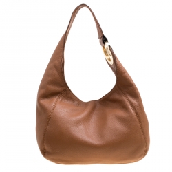 Pre Owned Michael Michael Kors Brown Leather Fulton Hobo