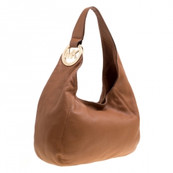 Pre Owned Michael Michael Kors Brown Leather Fulton Hobo