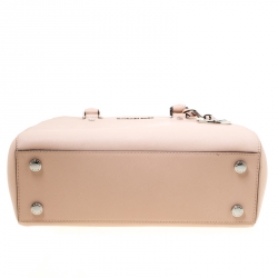 Pre Owned Michael Michael Kors Dusty Pink Leather Medium Sutton Top Handle Bag