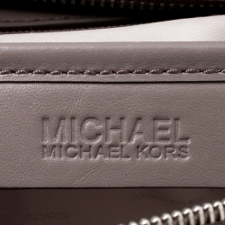 Pre Owned Michael Michael Kors Grey Quilted Leather Large Loni East West Top Handle Bag