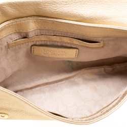 Pre Owned حقيبة كتف مايكل مايكل كورس جلد ذهبية فاتحة
