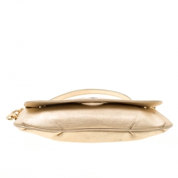 Pre Owned حقيبة كتف مايكل مايكل كورس جلد ذهبية فاتحة