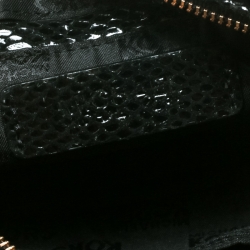Pre Owned حقيبة كروس مايكل مايكل كورس نقشة جلد ثعبان أسود