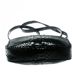 Pre Owned حقيبة كروس مايكل مايكل كورس نقشة جلد ثعبان أسود