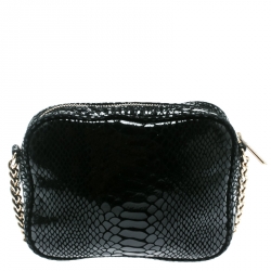 Pre Owned حقيبة كروس مايكل مايكل كورس نقشة جلد ثعبان أسود