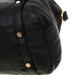 Pre Owned MICHAEL Michael Kors Black Leather Bedford Top Handle Bag