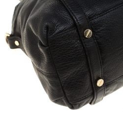 Pre Owned MICHAEL Michael Kors Black Leather Bedford Top Handle Bag