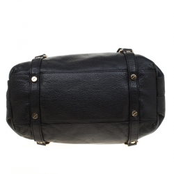 Pre Owned MICHAEL Michael Kors Black Leather Bedford Top Handle Bag