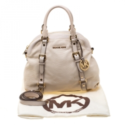 Pre Owned حقيبة مايكل كورس بدفورد جلد نقش ثعبان بيج