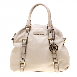 Pre Owned حقيبة مايكل كورس بدفورد جلد نقش ثعبان بيج