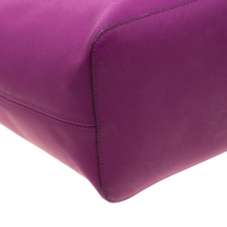 Pre Owned حقيبة يد مايكل مايكل كورس سفر جت ست جلد سافيانو بنفسجية