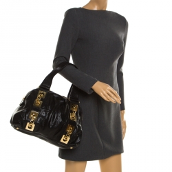 Pre Owned MICHAEL Michael Kors Black Leather Hobo