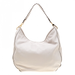 مملوكة مسبقًا حقيبة مايكل مايكو كورس بينيت جلد أبيض أوف وايت