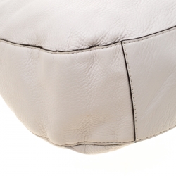 مملوكة مسبقًا حقيبة مايكل مايكو كورس بينيت جلد أبيض أوف وايت