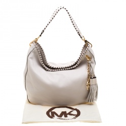 مملوكة مسبقًا حقيبة مايكل مايكو كورس بينيت جلد أبيض أوف وايت