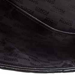 Pre Owned حقيبة كلتش مايكل مايكل كورس نيوبيري جلد أسود مغزول