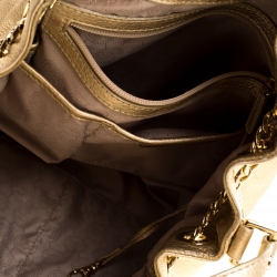 مملوكة مسبقًا MICHAEL Michael Kors Metallic Gold Leather Jet Set Chain Tote