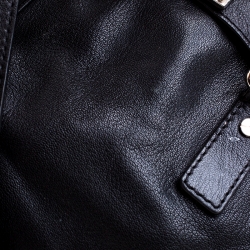 Pre Owned Michael Kors Black Leather East West Hamilton Tote