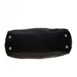 Pre Owned Michael Kors Black Leather East West Hamilton Tote