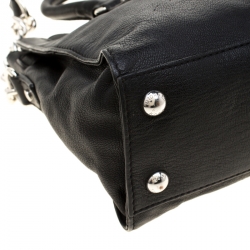 Pre Owned MICHAEL Michael Kors Black Leather Hamilton Tote