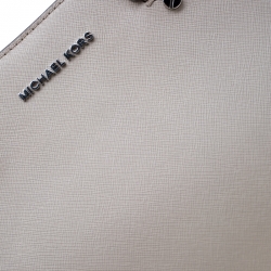 Pre Owned Michael Michael Kors Grey Saffiano Leather Savannah Tote