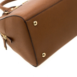 مملوكة مسبقًا MICHAEL Michael Kors Brown Saffiano Leather Satchel