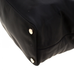 Pre Owned حقيبة يد مايكل مايلك كورس مورغان كبيرة جلد ونايلون سو داء