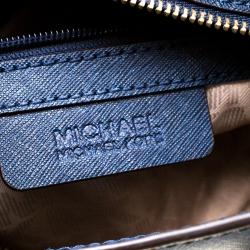مملوكة مسبقًا حقيبة يد مايكل مايكل كورس ديلون صغيرة جلد سافيانو زرقاء