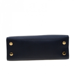 مملوكة مسبقًا حقيبة يد مايكل مايكل كورس ديلون صغيرة جلد سافيانو زرقاء