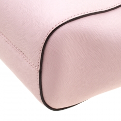 Pre Owned Michael Michael Kors Blush Pink  Leather Jet Set Travel Chain Shoulder Bag