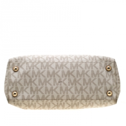 مملوكة مسبقًا حقيبة يد مايكل مايكل كورس دت ست شوبر جلد وكانفاس مقوى شهيرة بيج